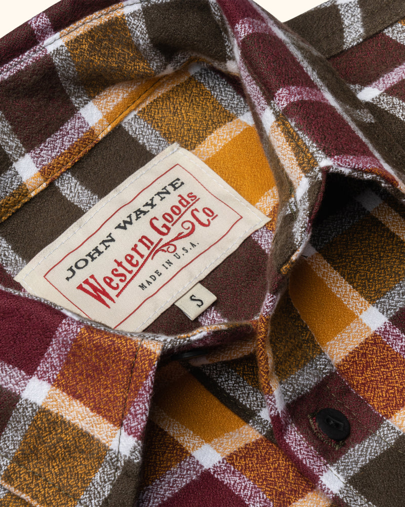 The “Ethan” Brushed Plaid Flannel - Clay