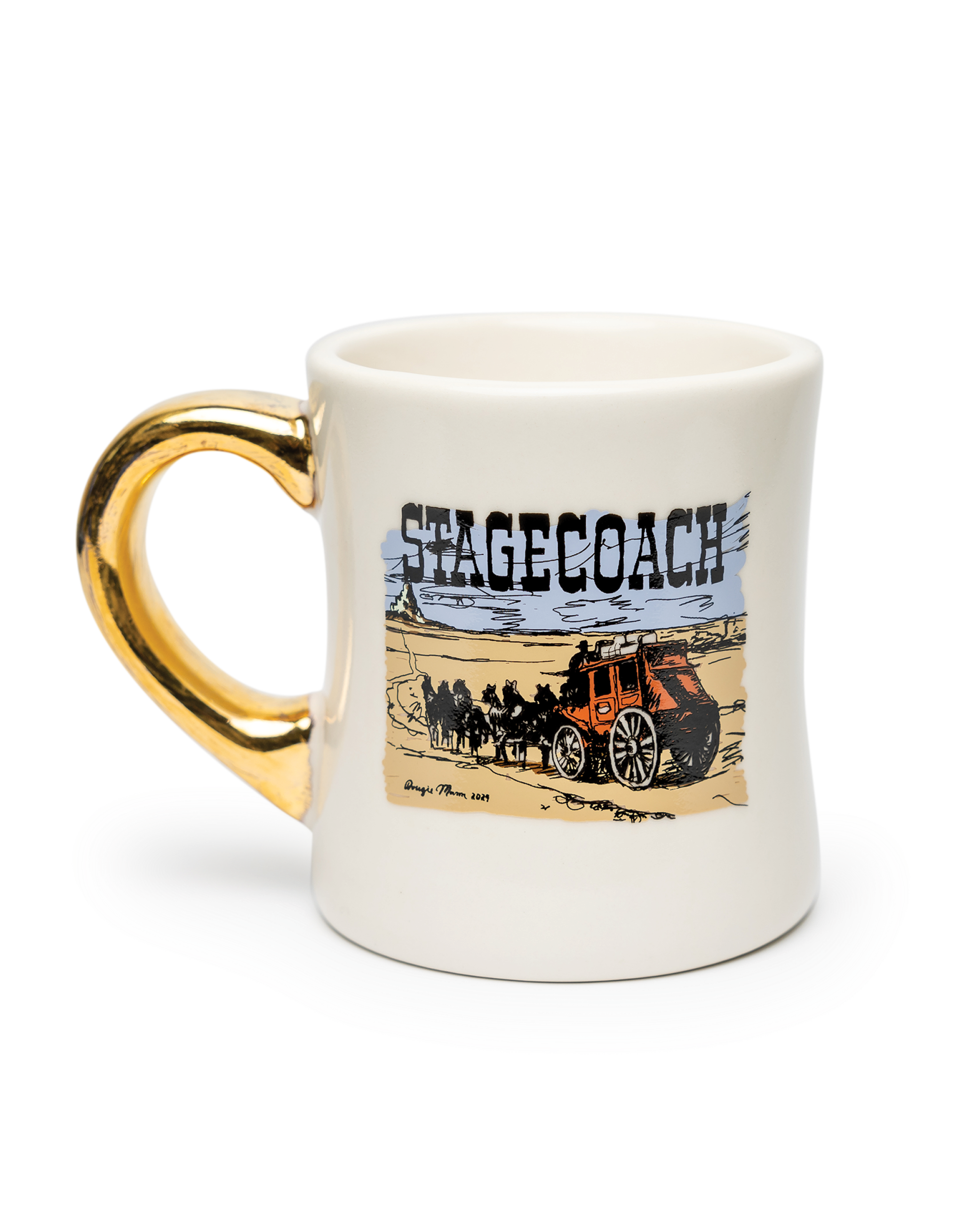 Stagecoach Gold Handle Mug