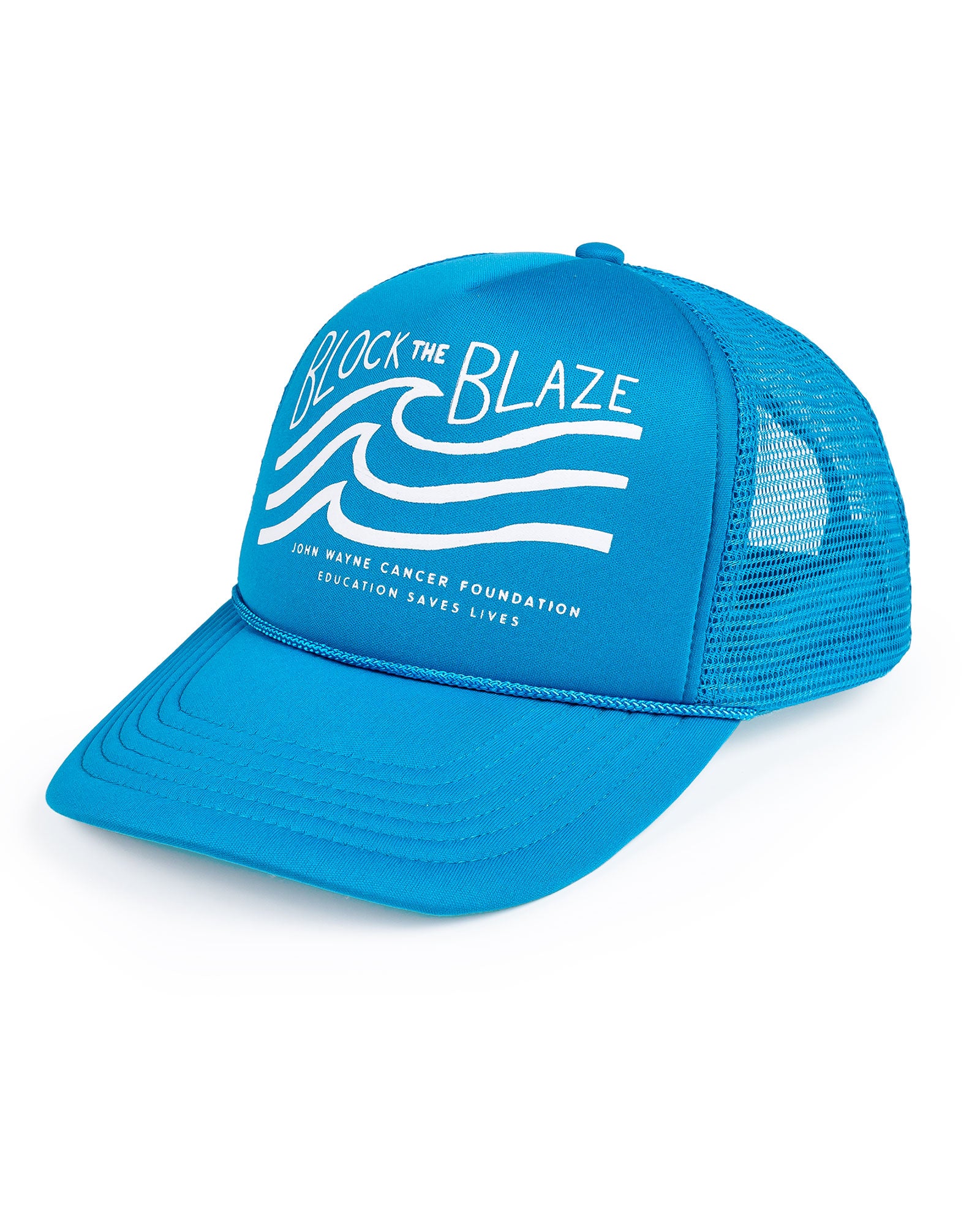 Block the Blaze Turquoise Trucker Hat
