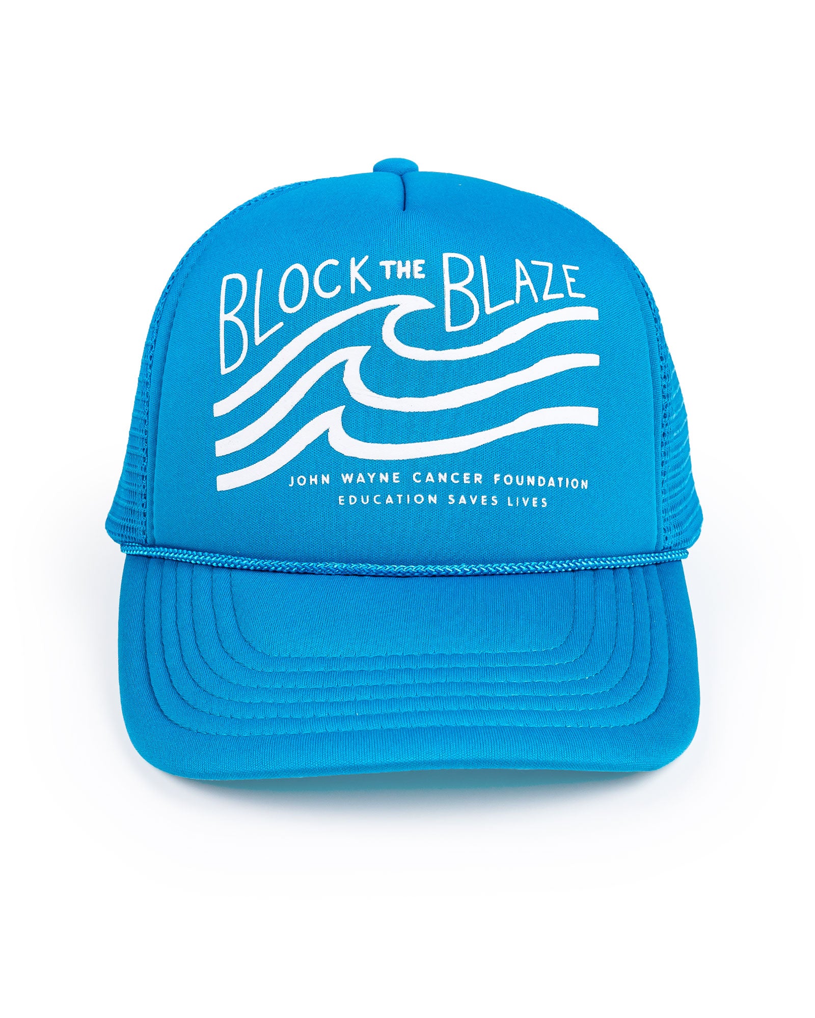 Block the Blaze Turquoise Trucker Hat