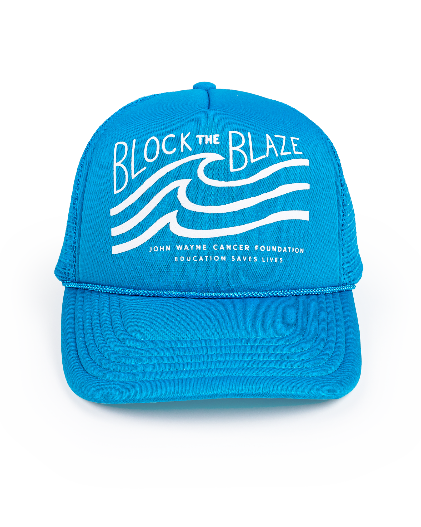 Block the Blaze Turquoise Trucker Hat