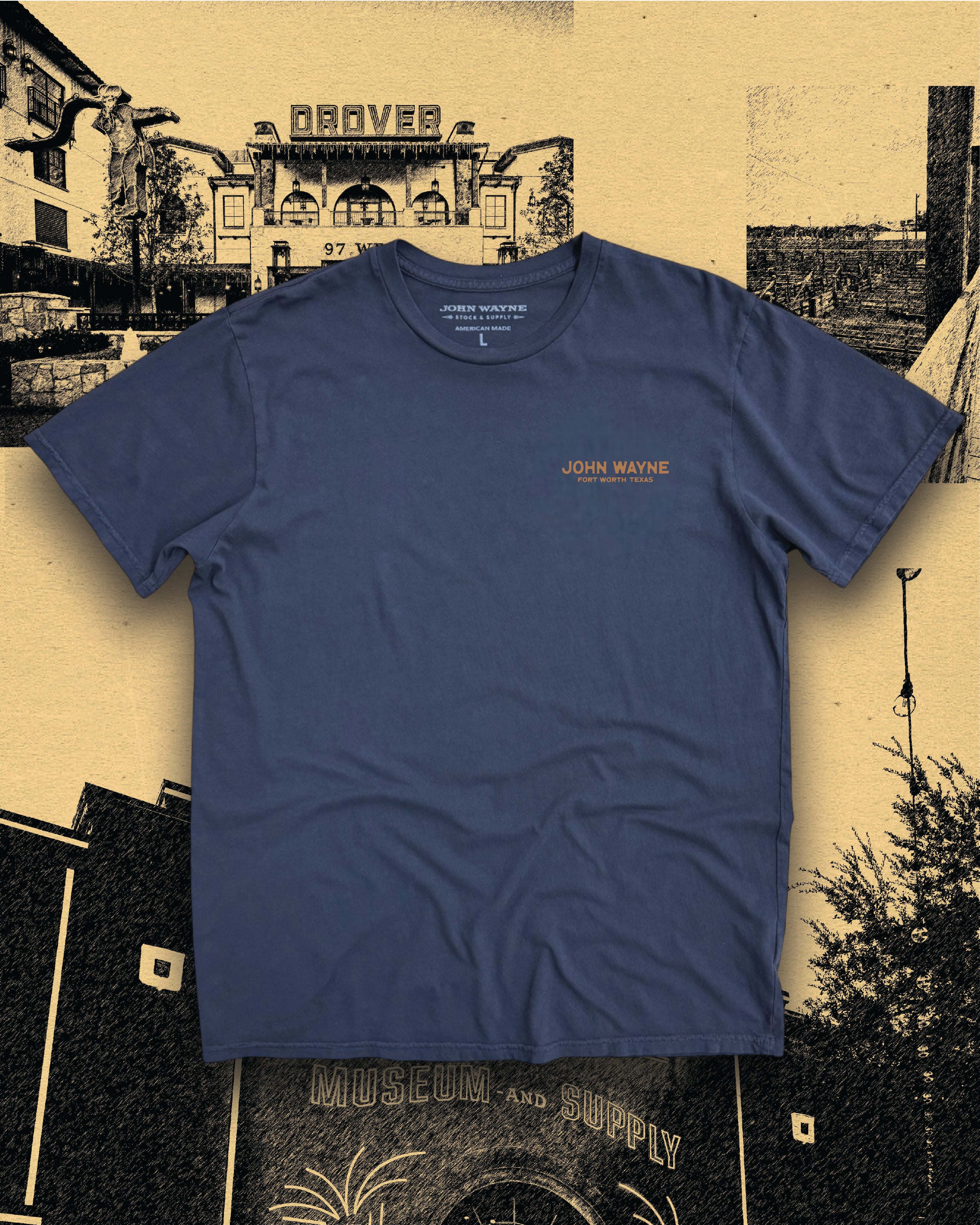 Courage Strength Grit Tee - Vintage Navy