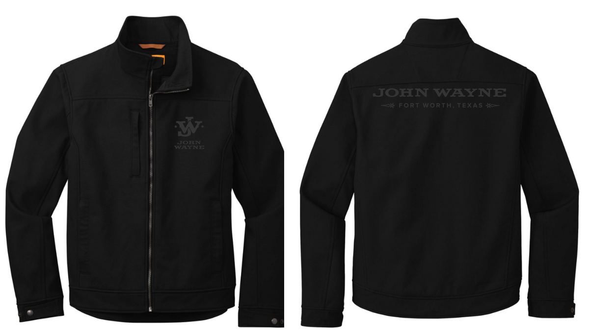 John Wayne Duck Bonded Soft Shell Jacket - Black