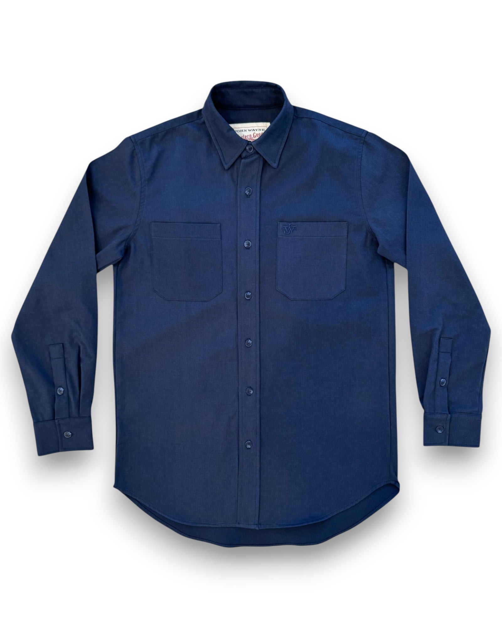 The Ethan Men's Western Shirt in Sanded Twill - Midnight Blue