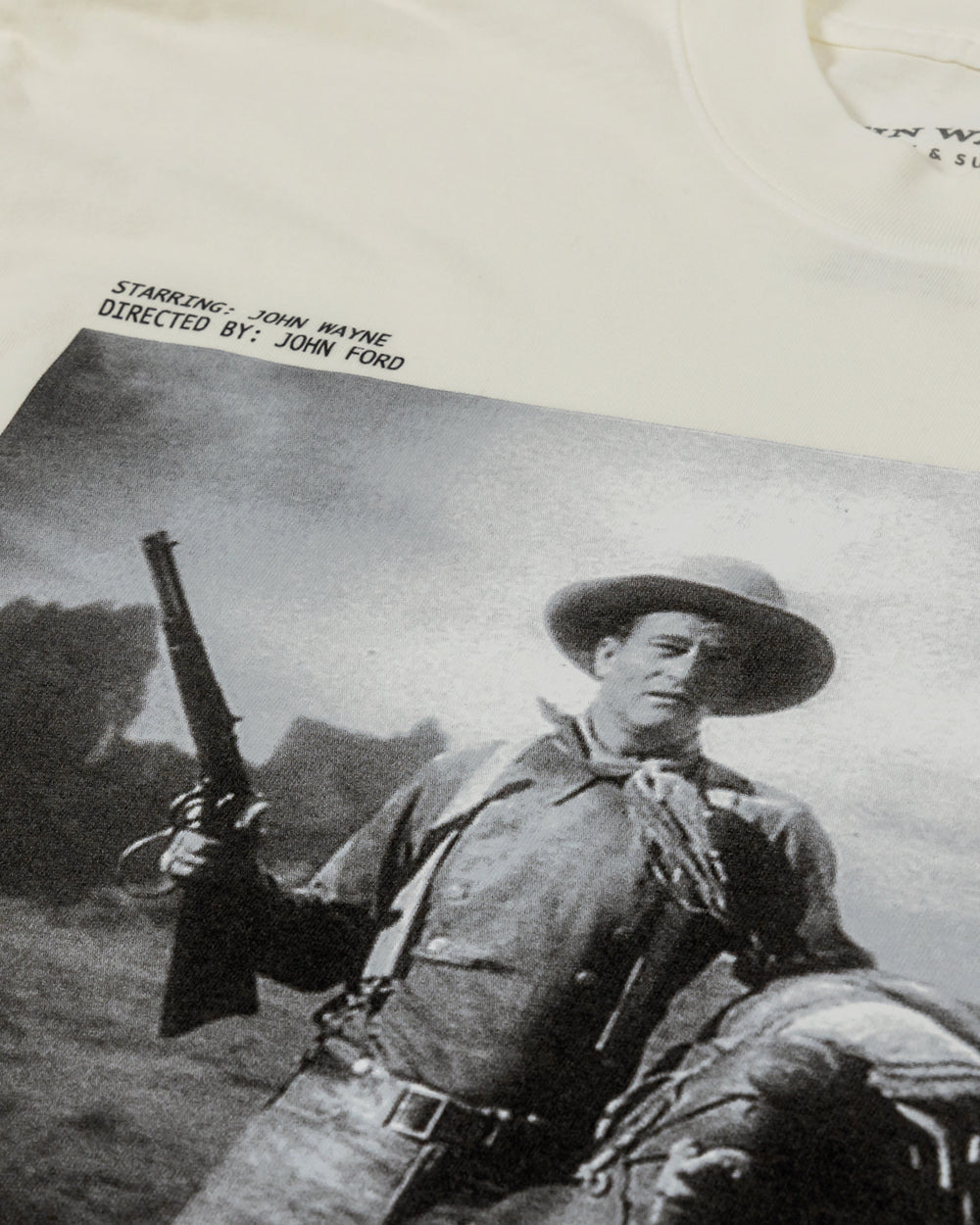 Stagecoach John Wayne Photo Tee - Off White