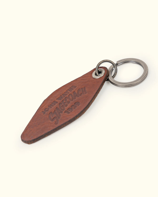 Stagecoach Leather Keychain