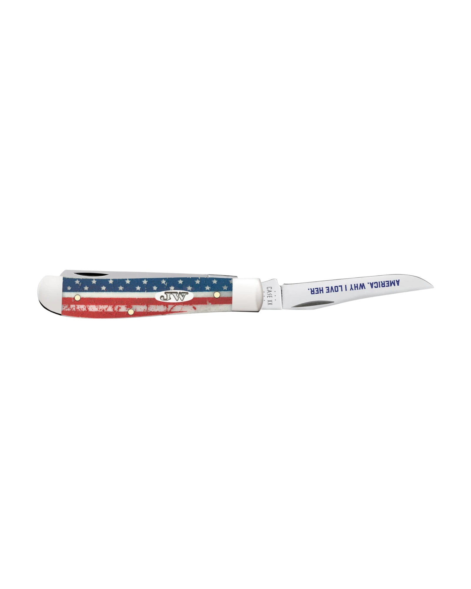 John Wayne x Case Knives US Flag Natural Bone Mini Trapper
