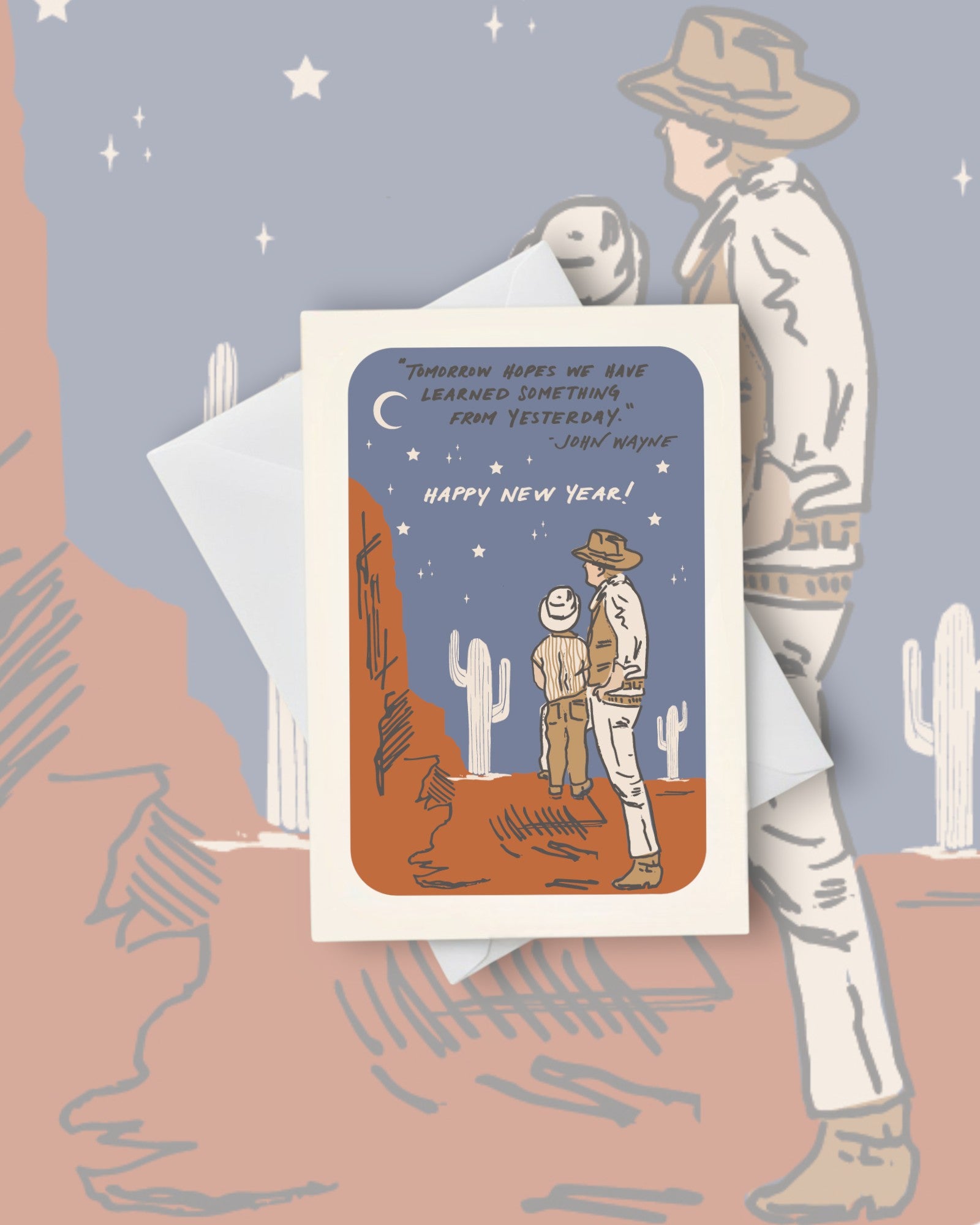 John Wayne Holiday Card - Happy New Year