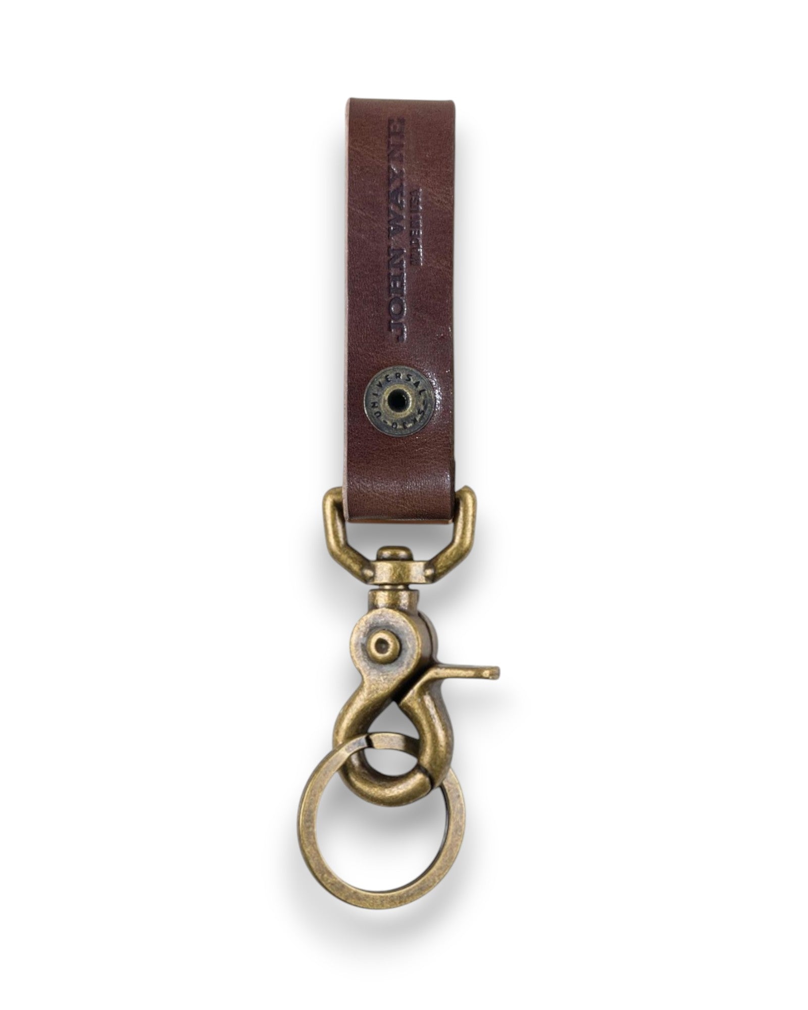 John Wayne Leather Key Fob - Brown