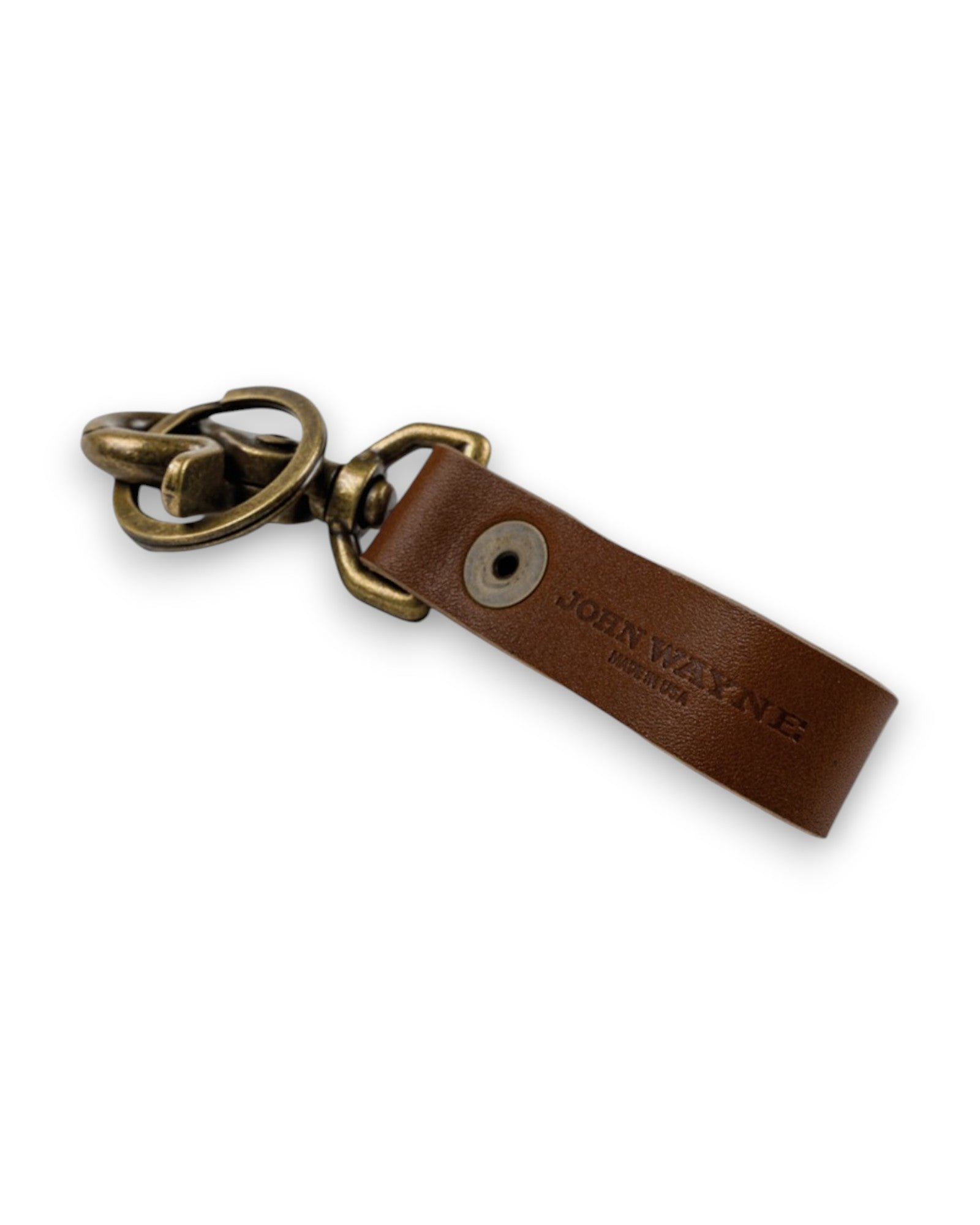 John Wayne Leather Key Fob - Brown