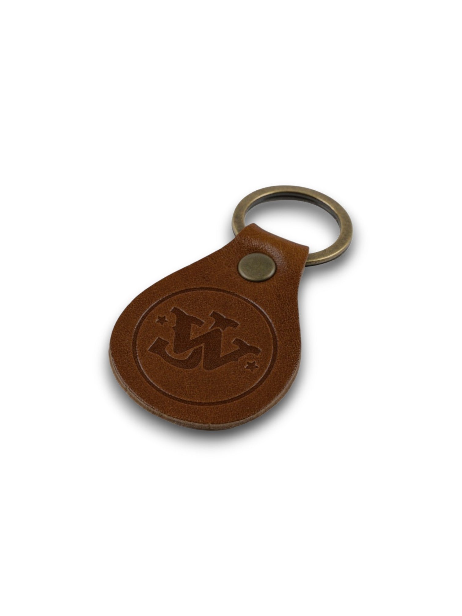 John Wayne Leather Keychain - Brown