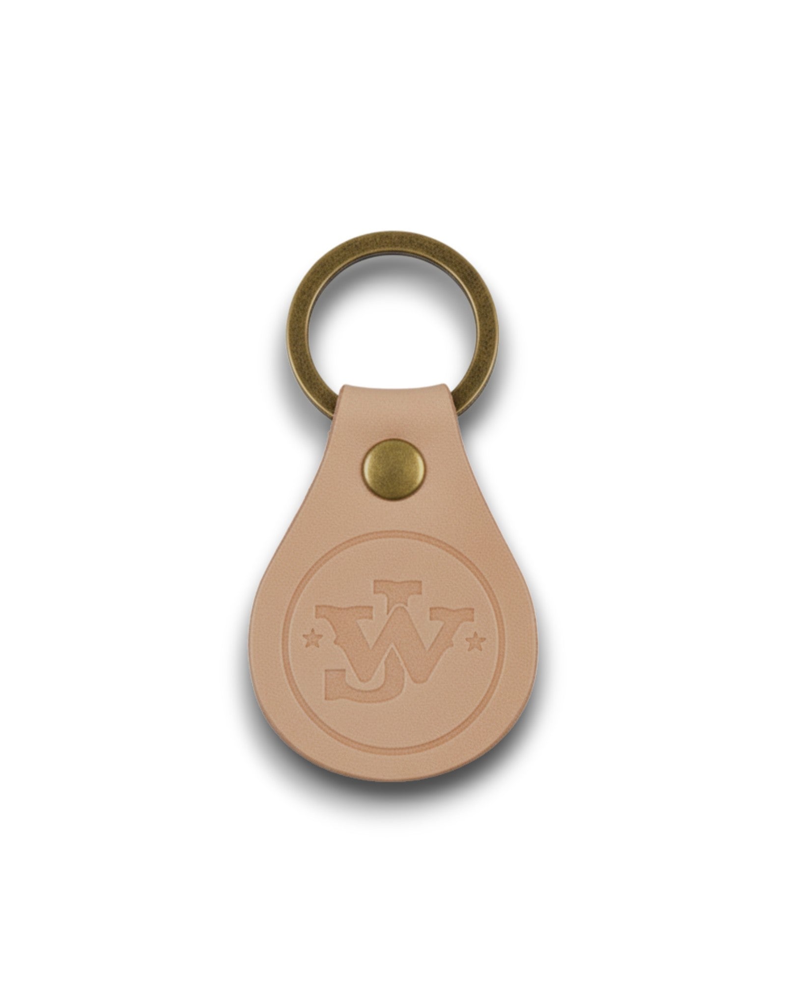 John Wayne Leather Keychain - Natural Veg