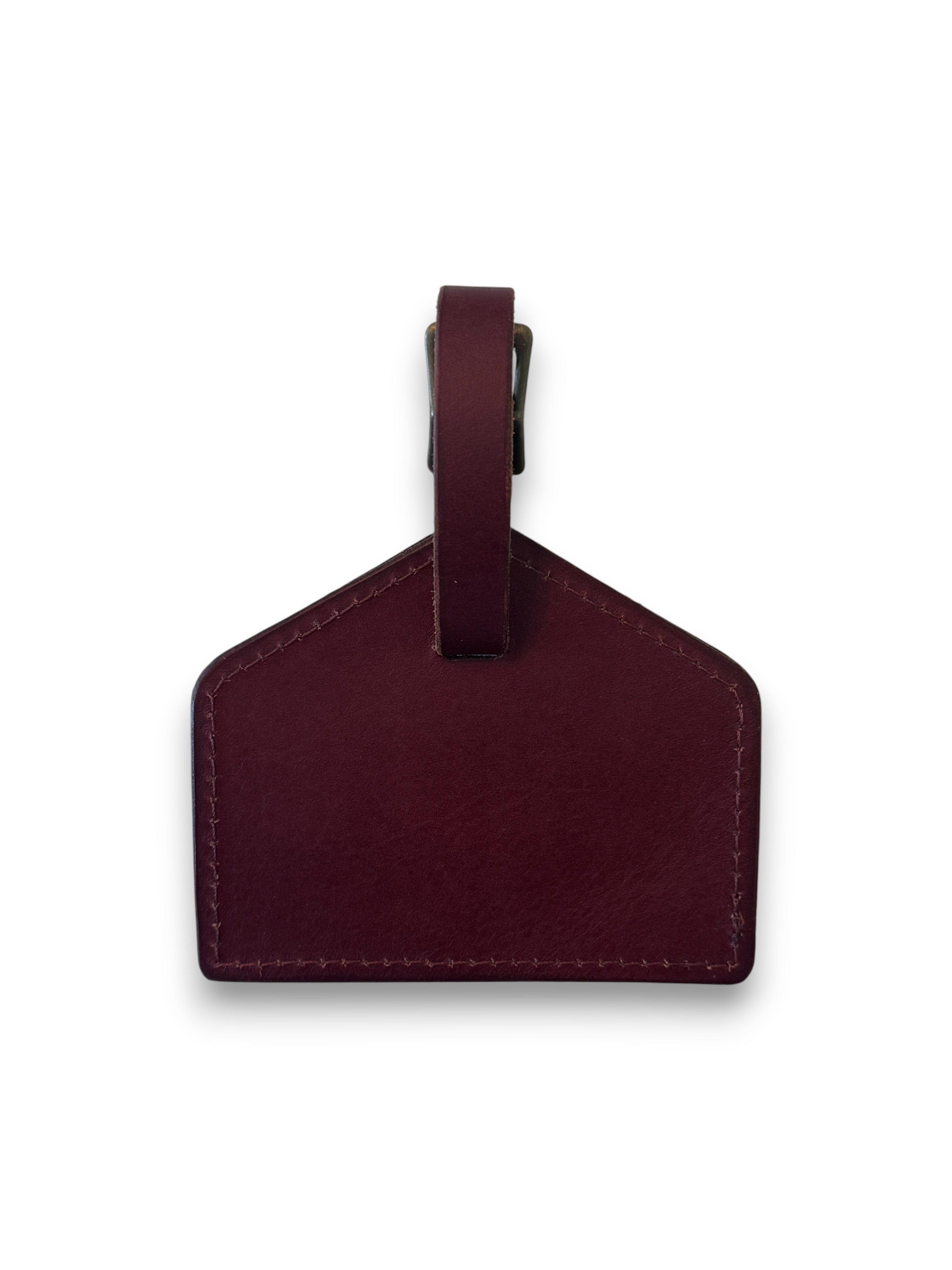 John Wayne Leather Luggage Tag – Medium Brown