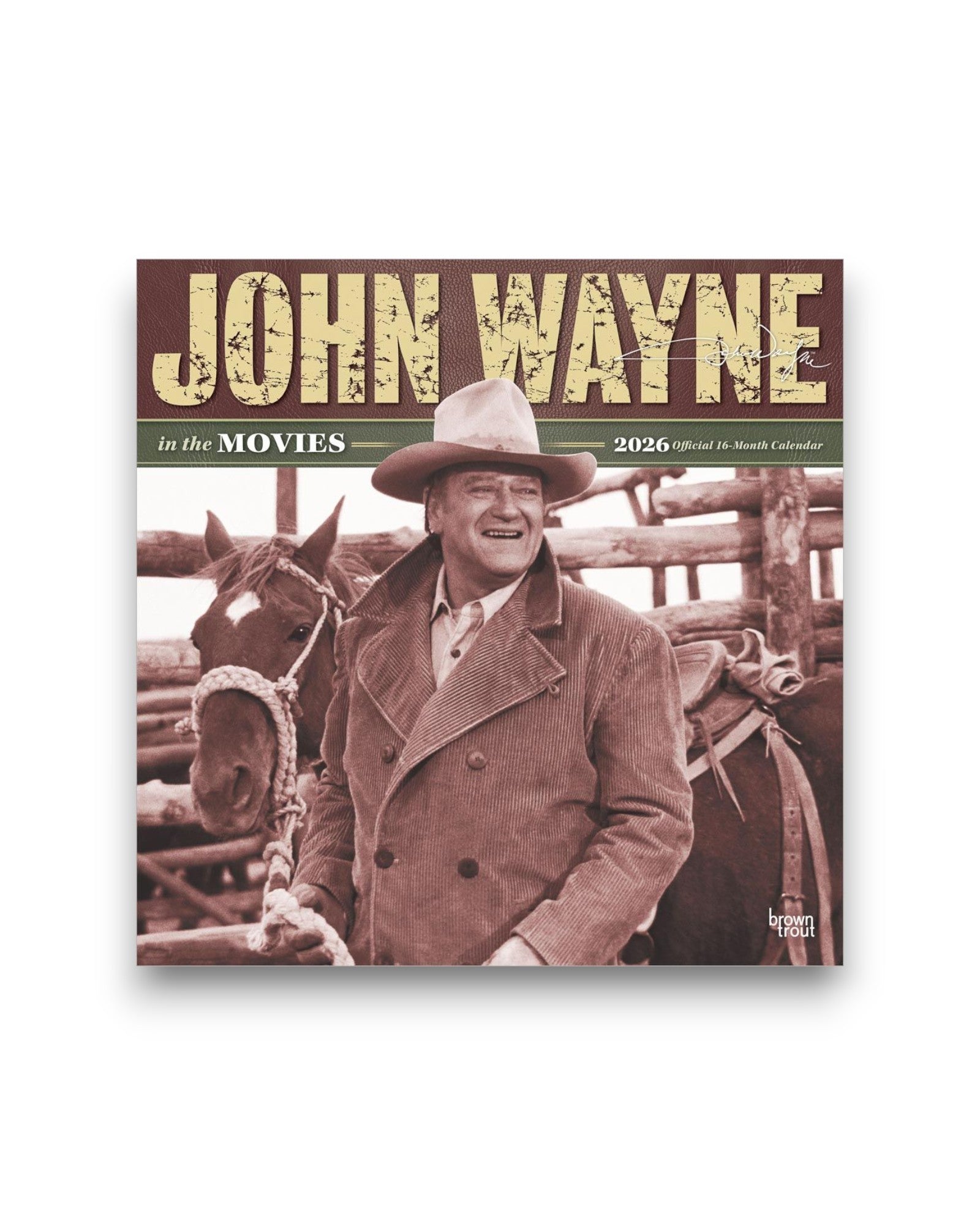 John Wayne in the Movies 2026 Wall Calendar