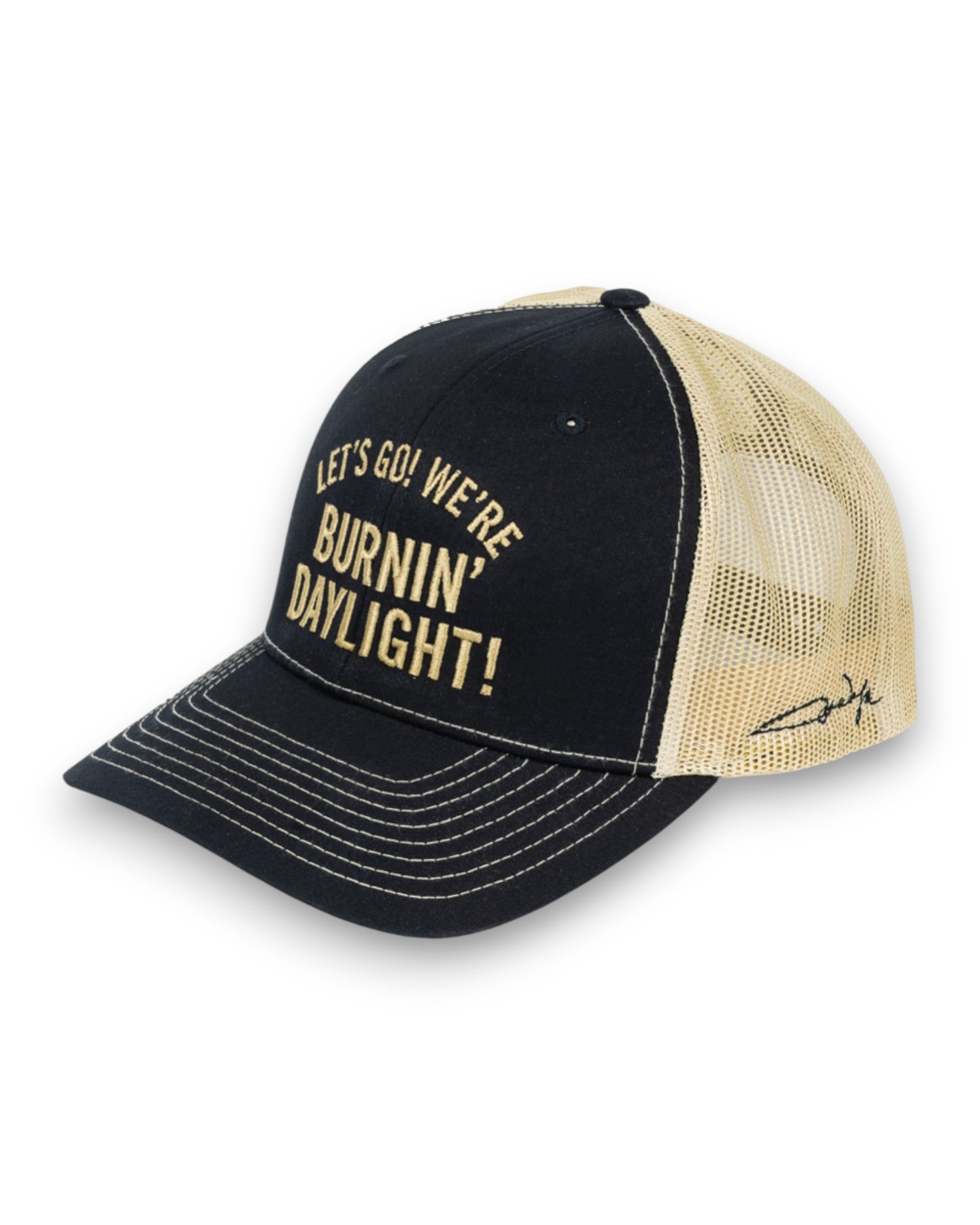 Let's Go Trucker Hat - Black/Gold