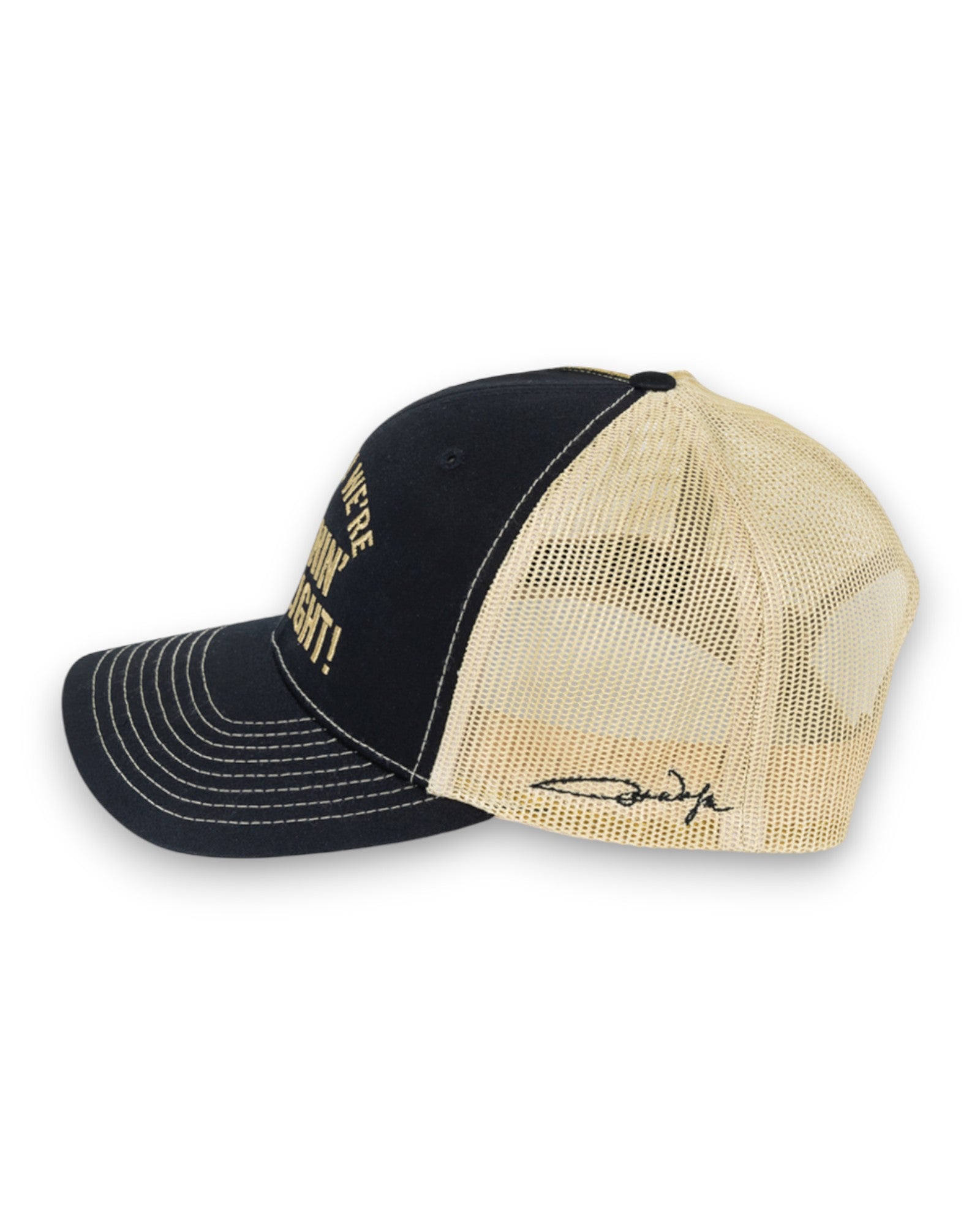 Let's Go Trucker Hat - Black/Gold
