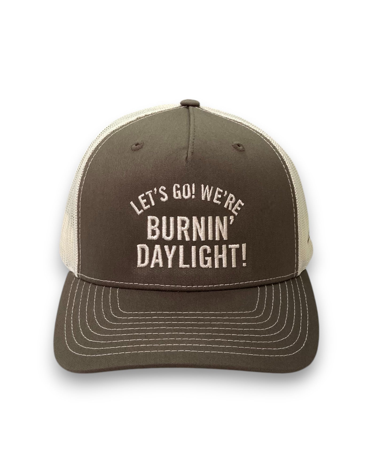 Let's Go Trucker Cap - Brown/Tan