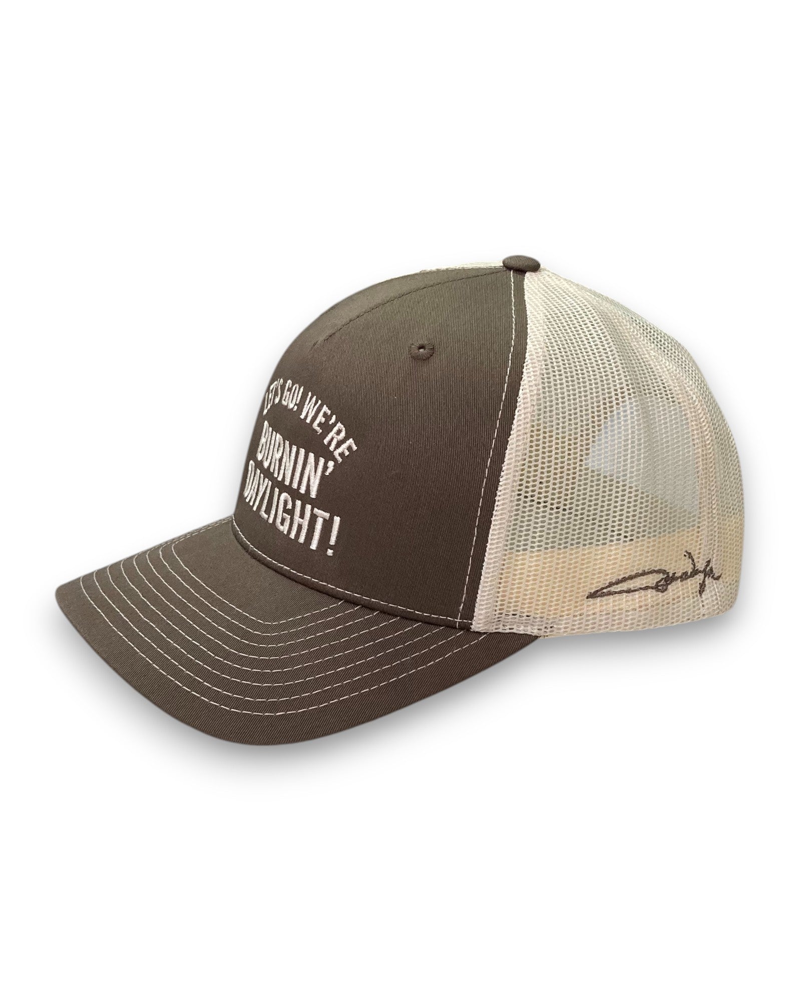 Let's Go Trucker Cap - Brown/Tan