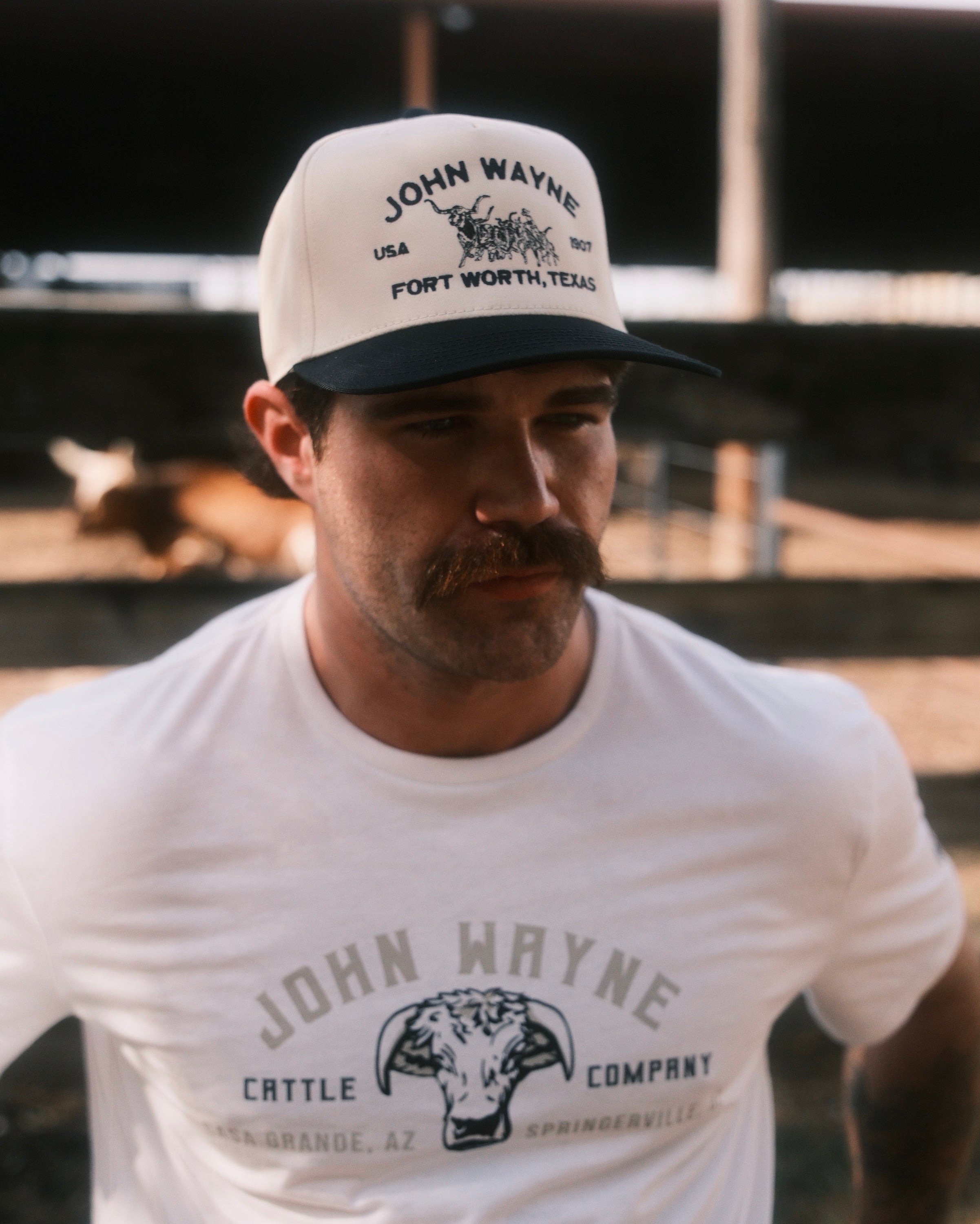 Stockyards Trucker Cap – Natural/Black