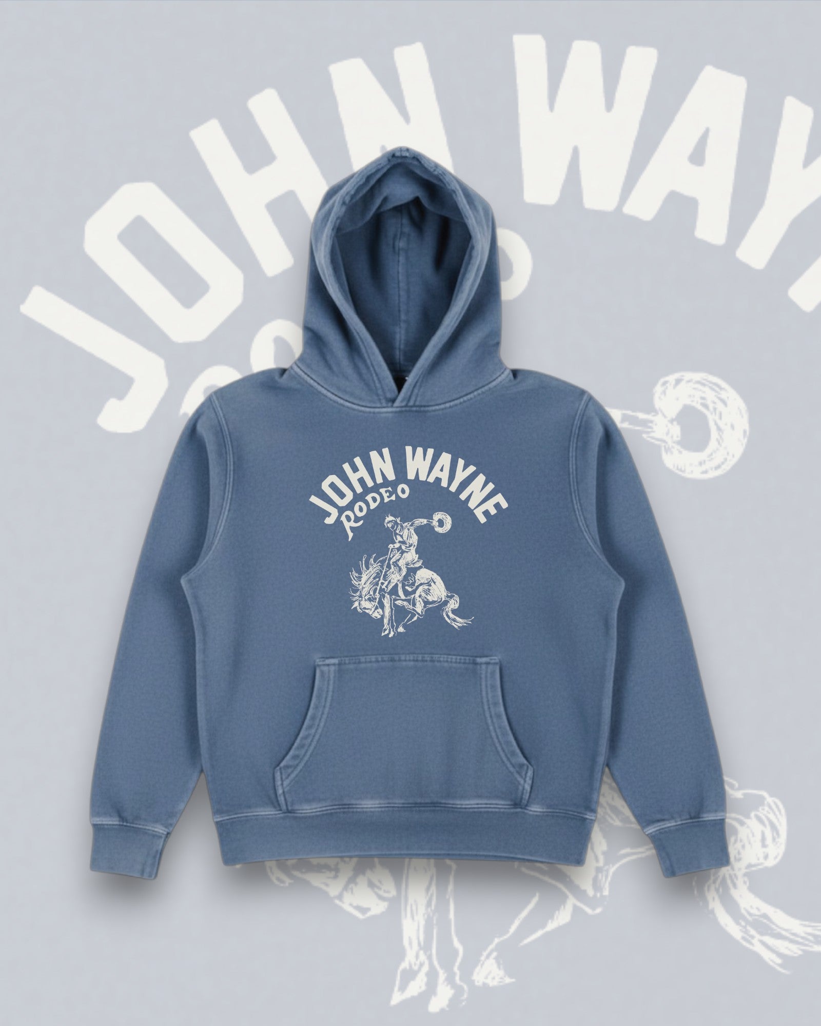 Saddle Up Rodeo Kids Hoodie - Slate Blue