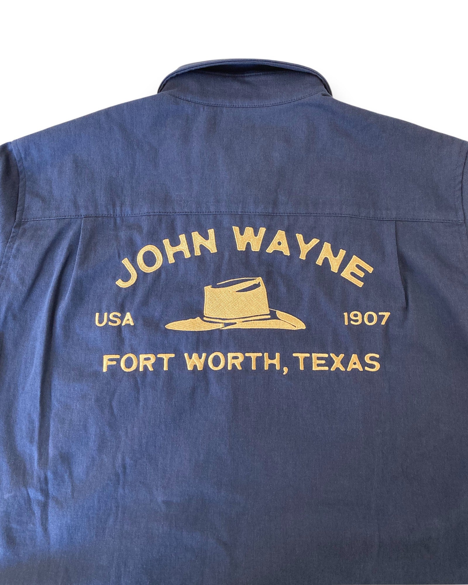 Special Edition Men's Embroidered Ethan Western Shirt in Sanded Twill - Midnight Blue