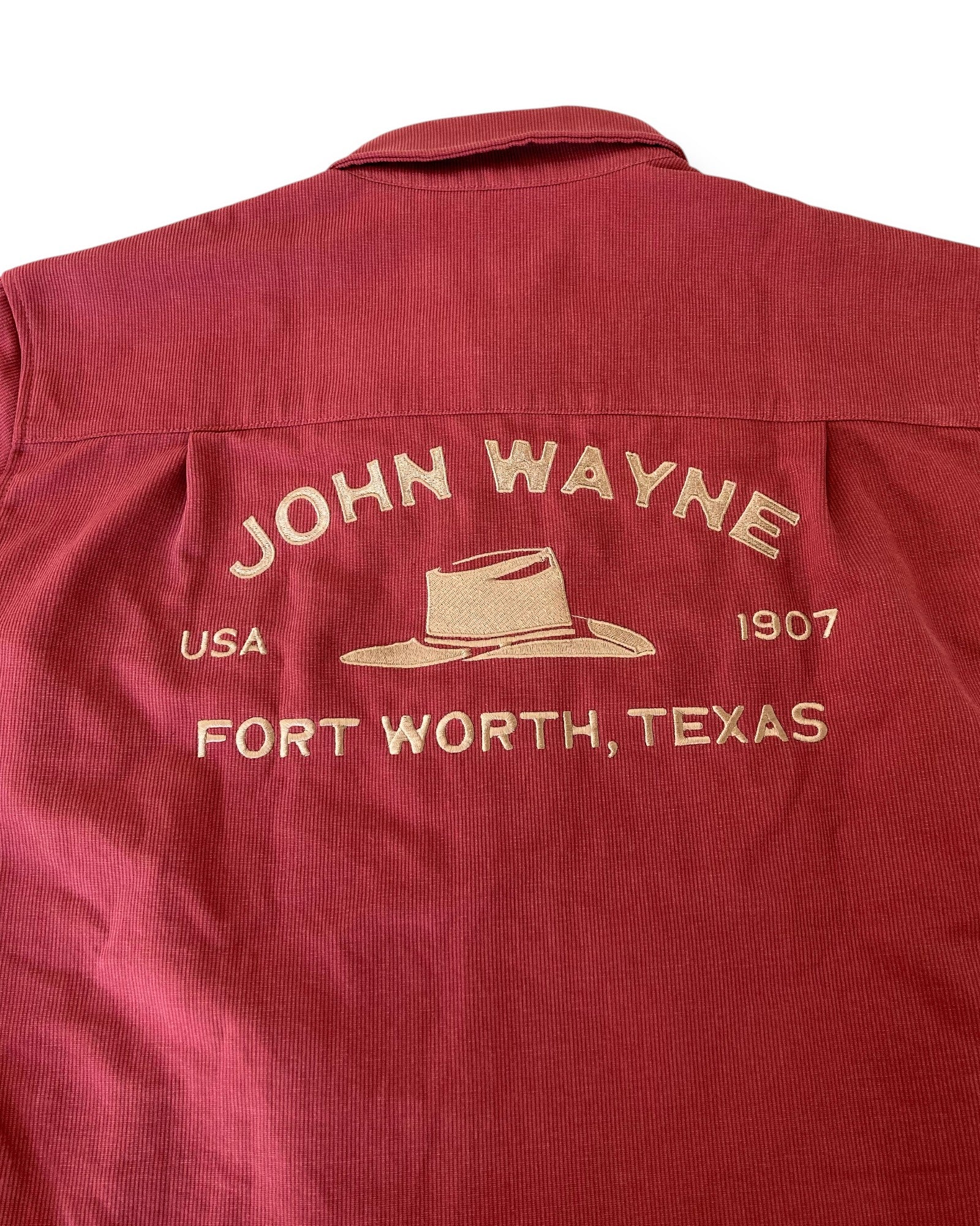 Special Edition Men's Embroidered Ethan Western Shirt in Corduroy - Barn Red