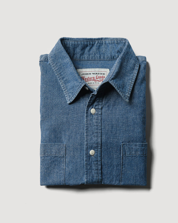The "Ethan" Shirt - Blue Steel Chambray