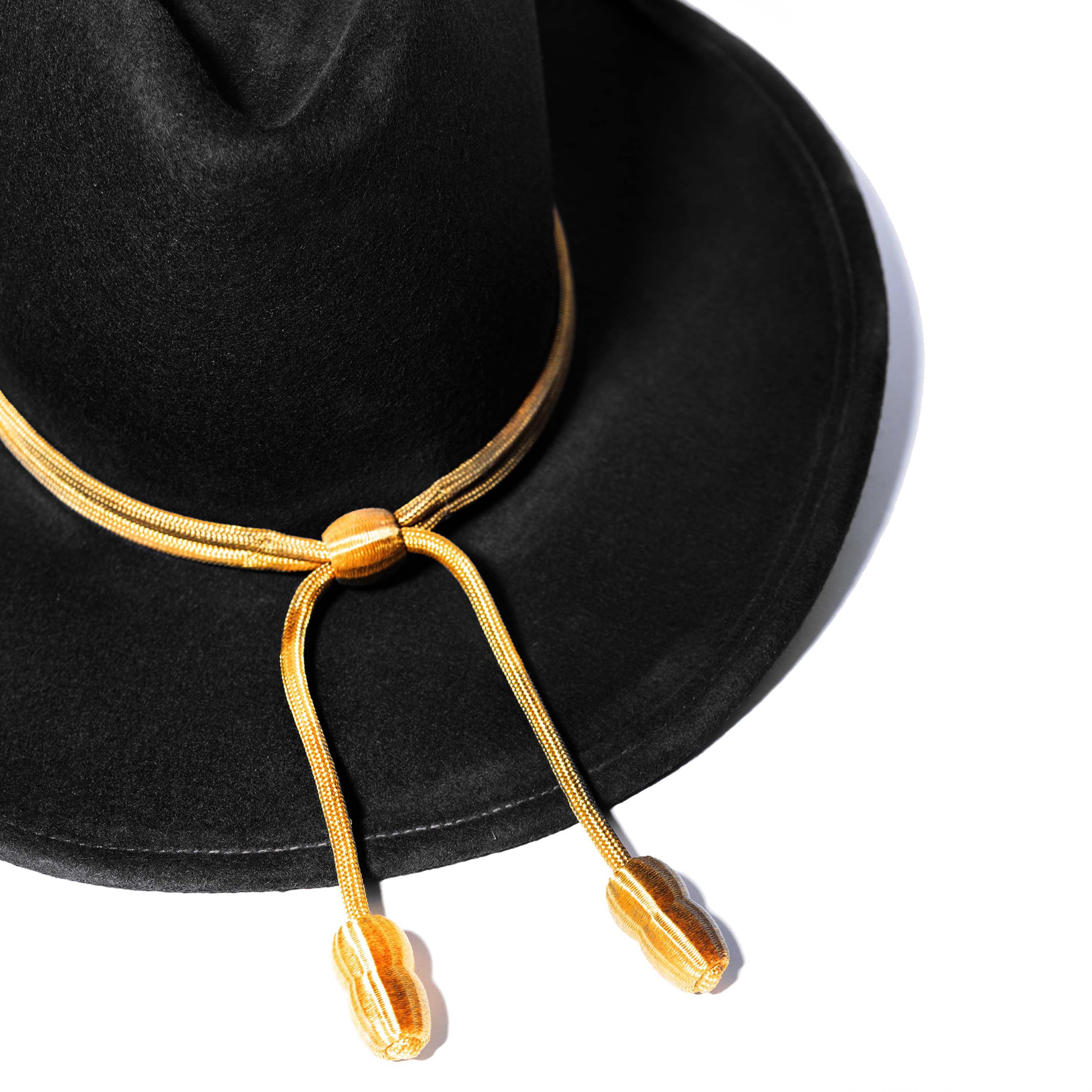 close up of hat band on Stetson Fort Crushable- Black