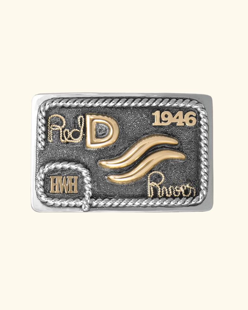 Bohlin Belt Buckle - Red River D Sterling Silver and Gold