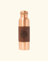 Engraver Leather Wrapped Copper Bottle
