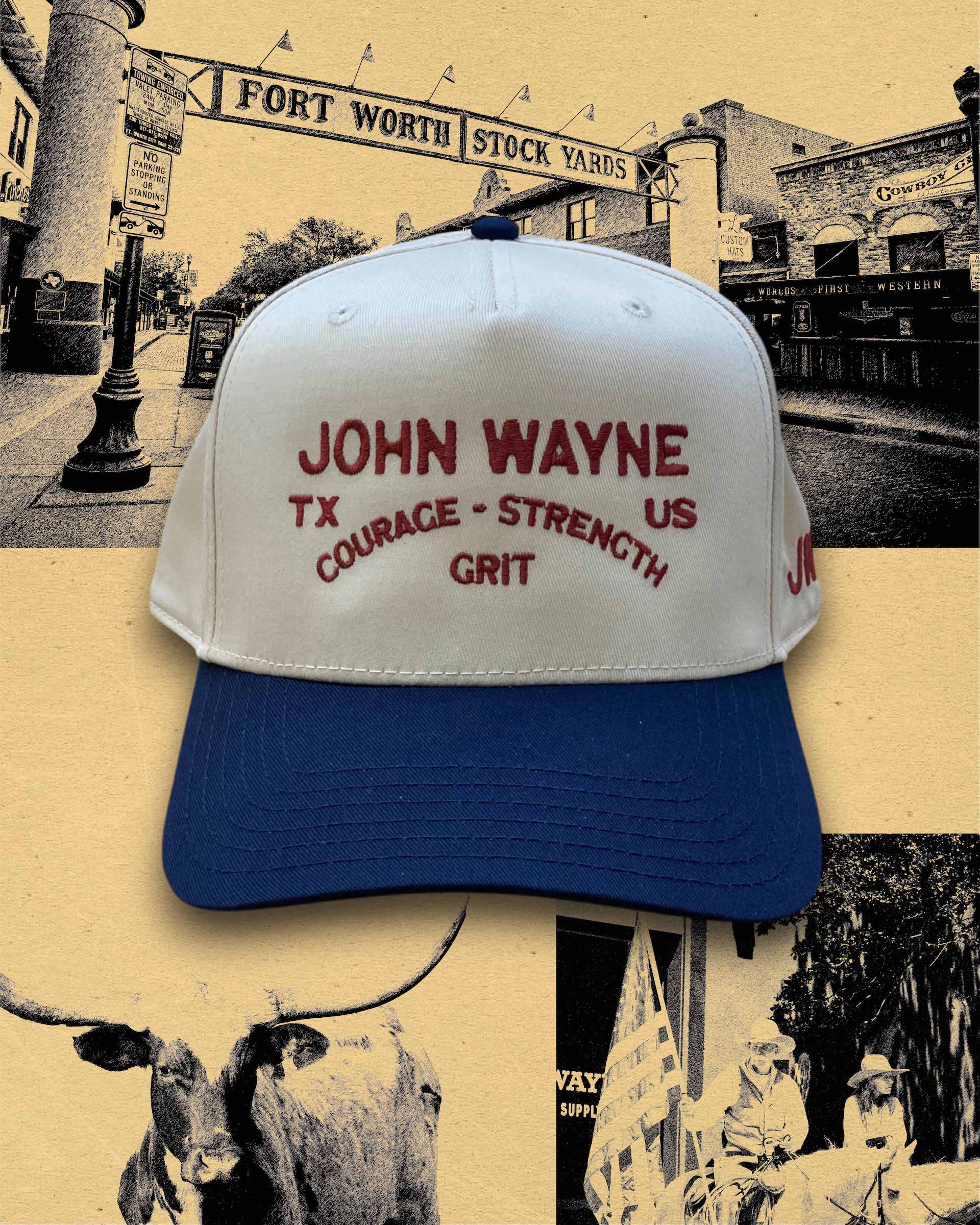 Courage Strength Grit Trucker Cap – Natural/Navy