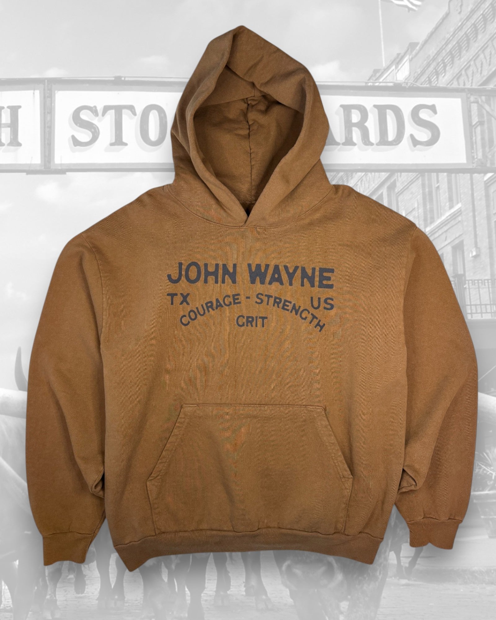 Courage Strength Grit Hoodie - Russet