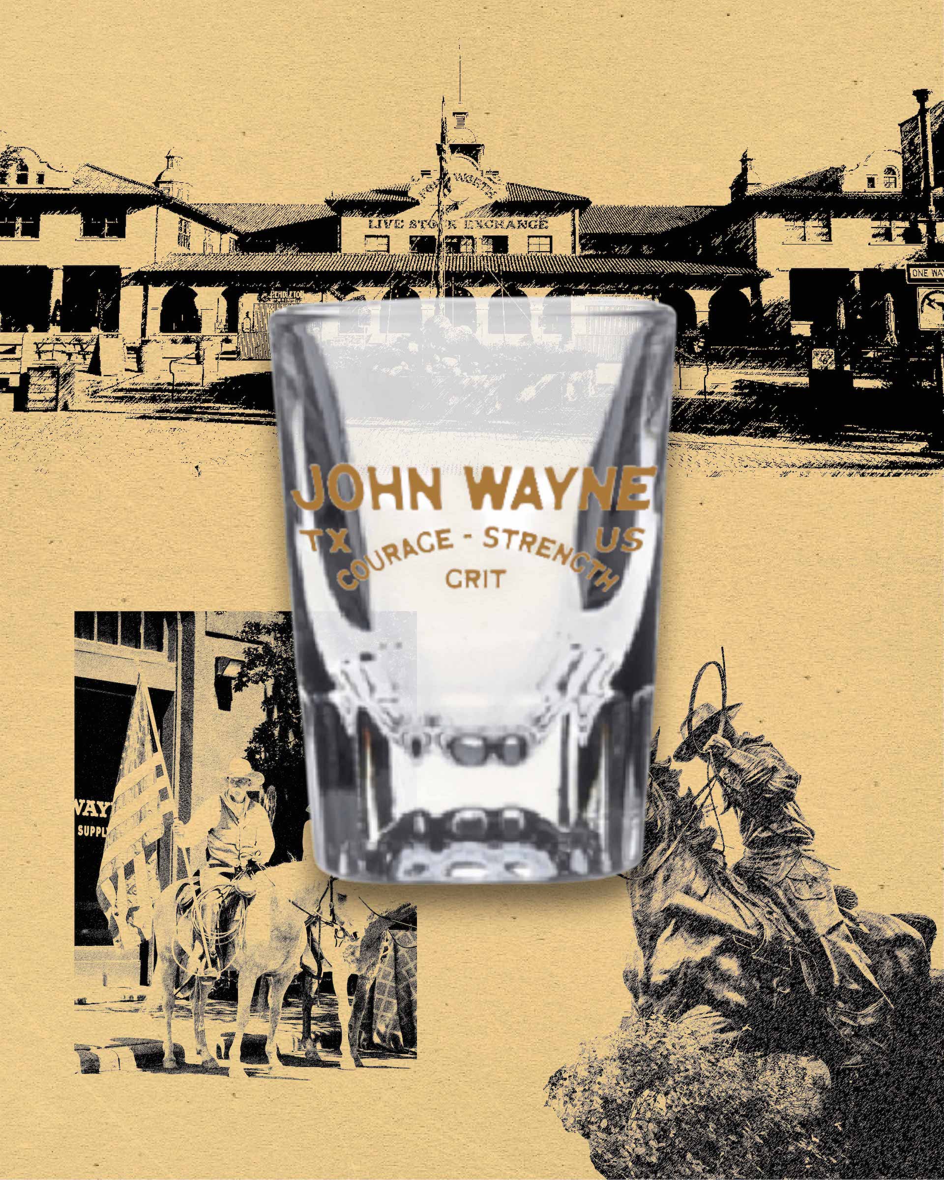 Courage Strength Grit Shot Glass