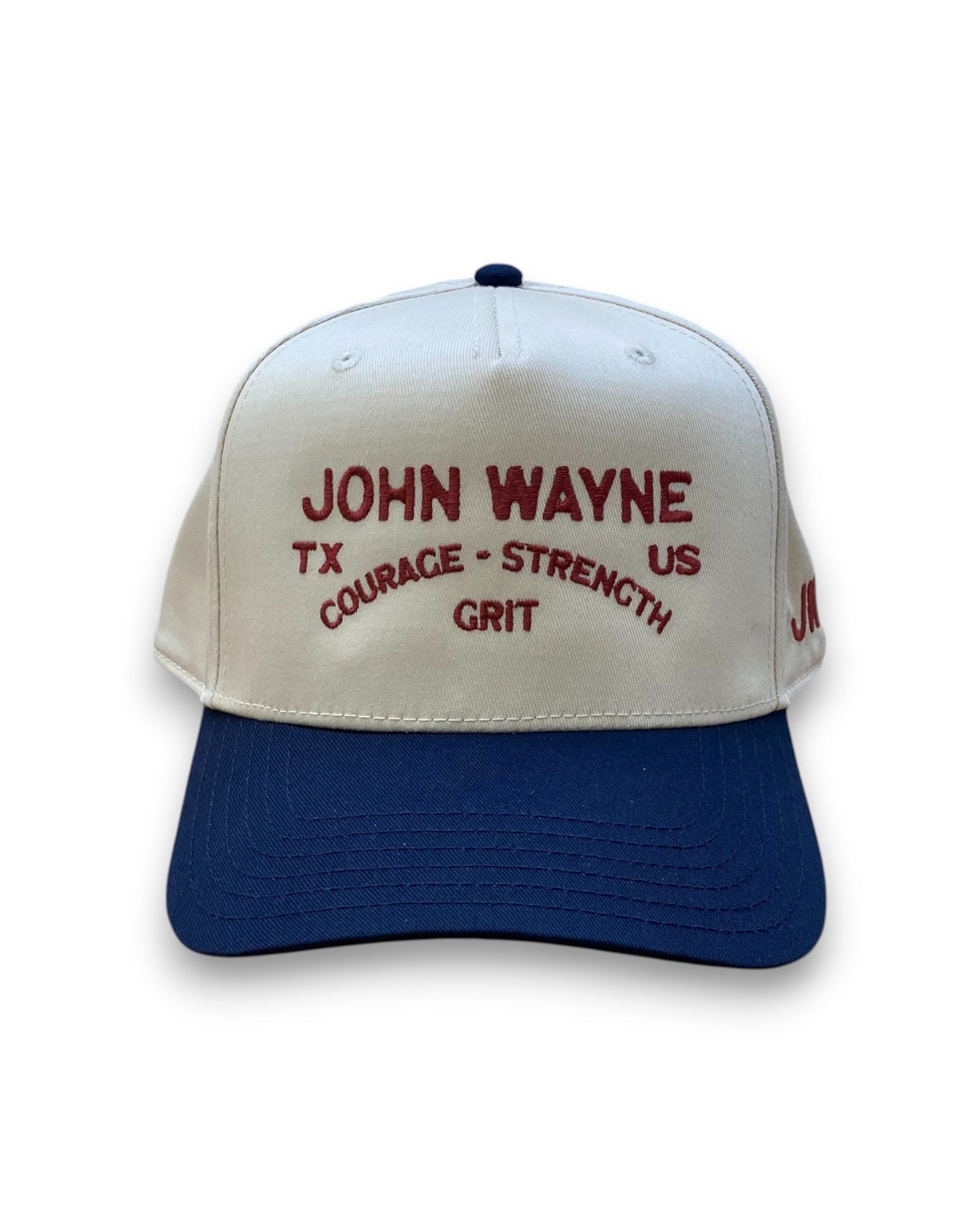 Courage Strength Grit Trucker Cap – Natural/Navy
