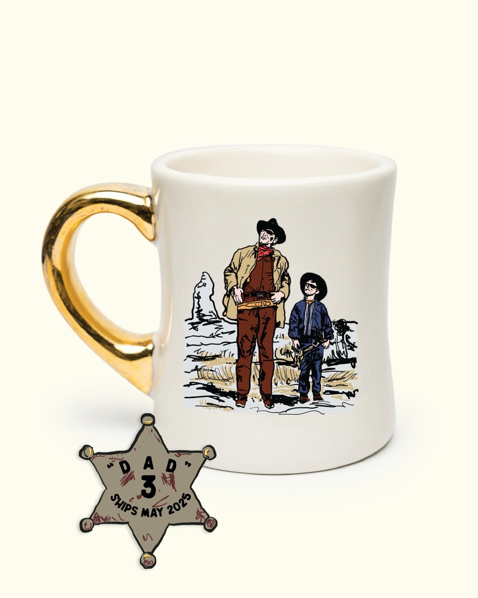 True Grit (1969) 55th Anniversary Special 3-Piece Gold Handle Mug Series