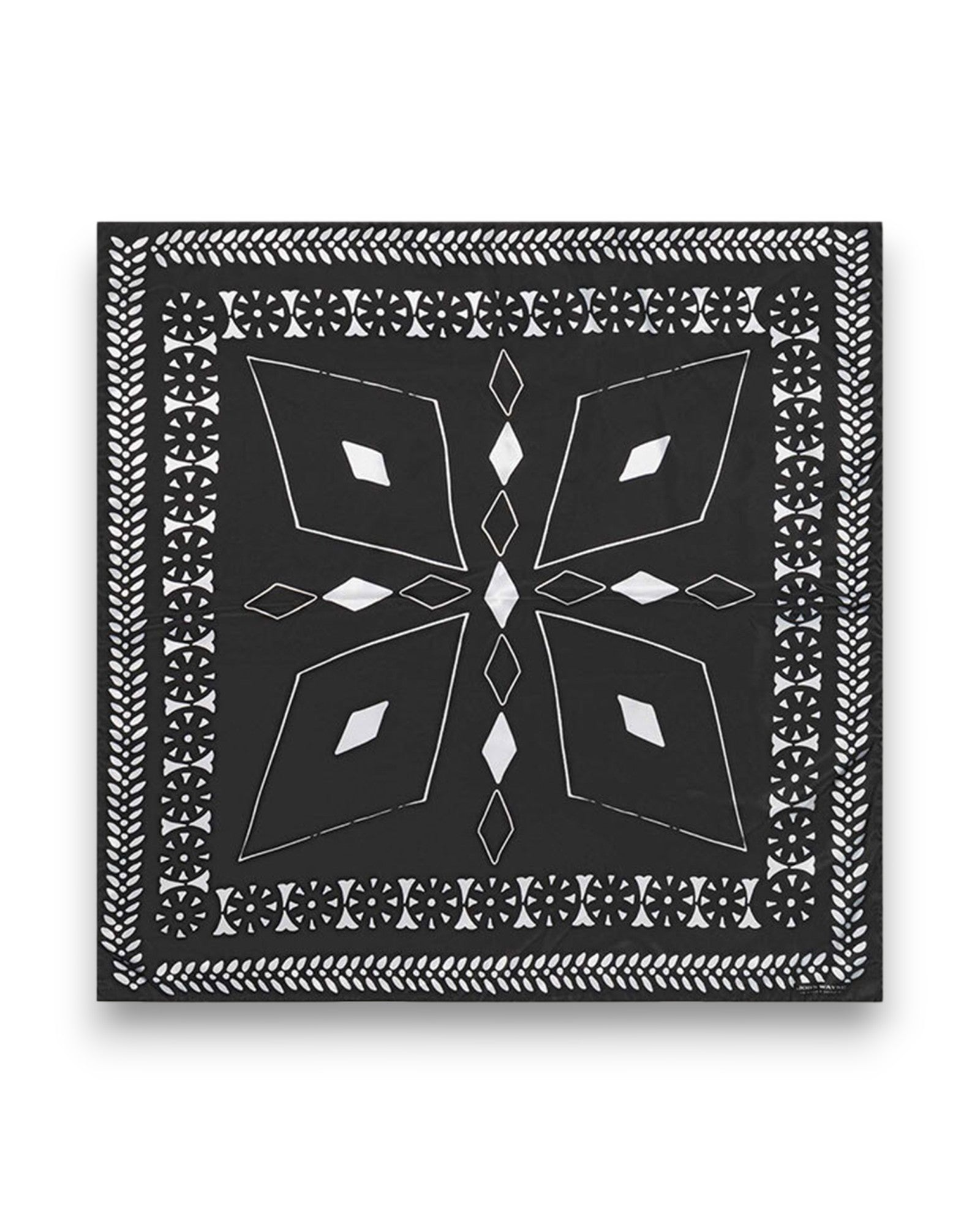 Diamond Flower Wild Rag - Black
