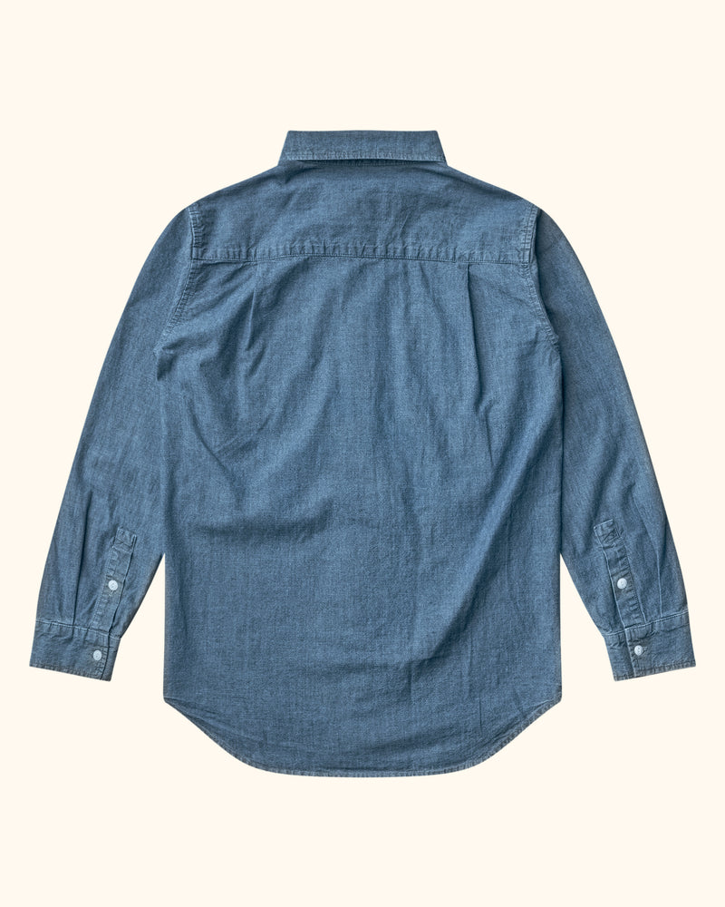 The "Ethan" Shirt in Blue Steel Chambray