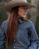 The Ethan Men's Western Shirt in Pontiac Indigo