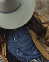 The Ethan Men's Western Shirt in Pontiac Indigo