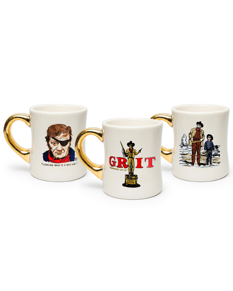 True Grit (1969) 55th Anniversary Special 3-Piece Gold Handle Mug Series (PREORDER)