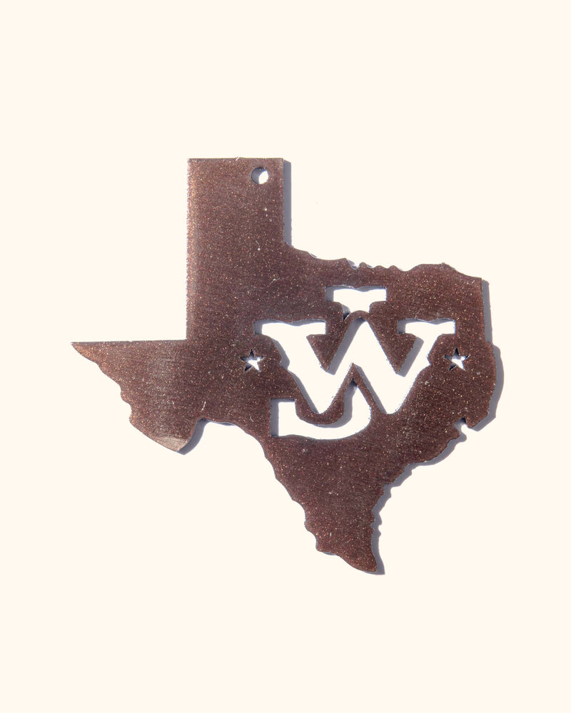JW Texas Christmas Ornament - Clear