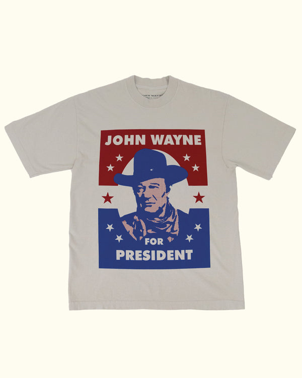 John Wayne for President Poster Tee - Smoke