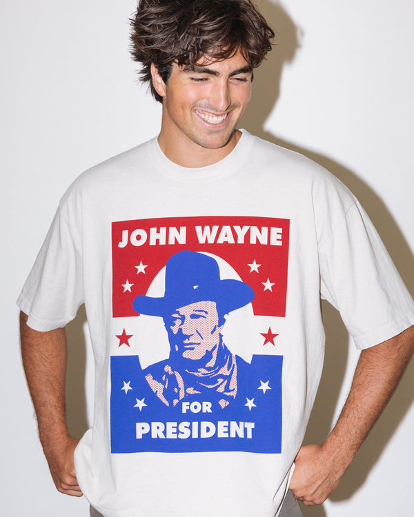 John Wayne for President Poster Tee - Smoke