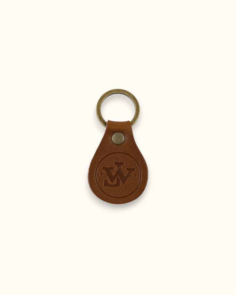 John Wayne Leather Keychain - Brown