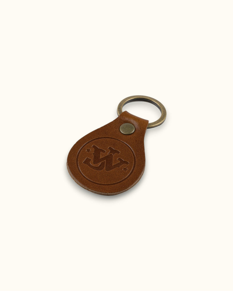 John Wayne Leather Keychain - Brown