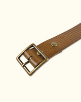 Distressed Leather Belt - Medium Brown