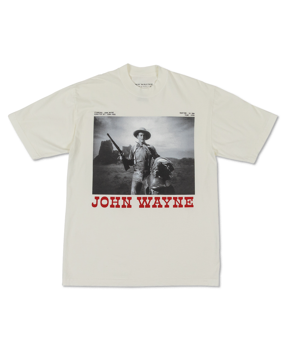 Stagecoach John Wayne Photo Tee - Off White