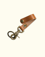 Leather Key Fob - Saddle Brown
