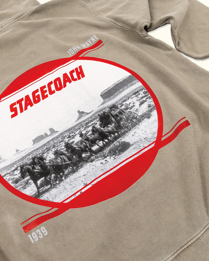 Stagecoach Monument Valley Photo Hoodie - Washed Cement