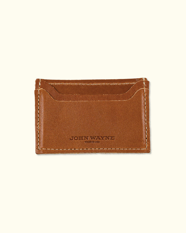 Leather Card Wallet - Saddle Brown